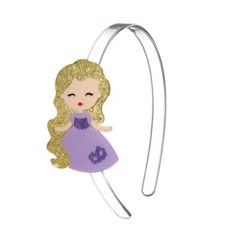 Acrylic Headband - Cute Doll Purple Dress