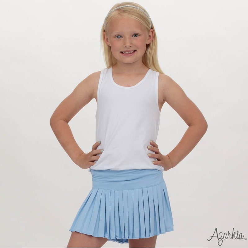 Azarhia Mini Pleated Skort - Light Blue