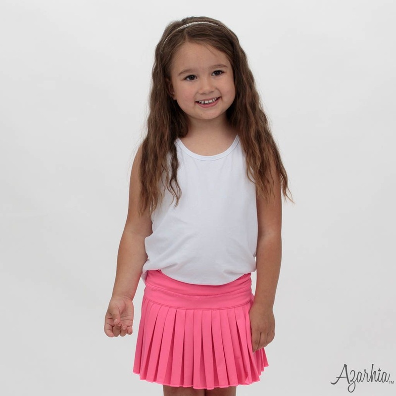 Azarhia Mini Pleated Skort - Neon Pink