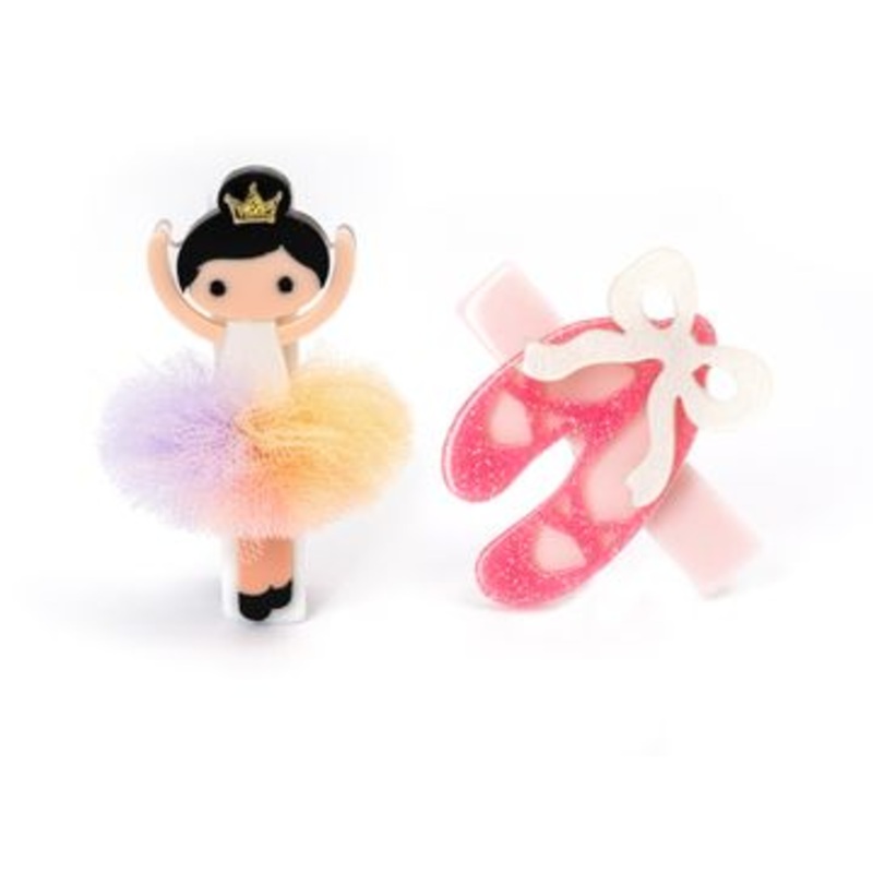 Bow Hair Clip - Ballerina Pastel Tutu Ballet Slipper