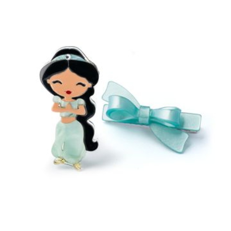 Bow Hair Clip - Princess with Black hair with Bow