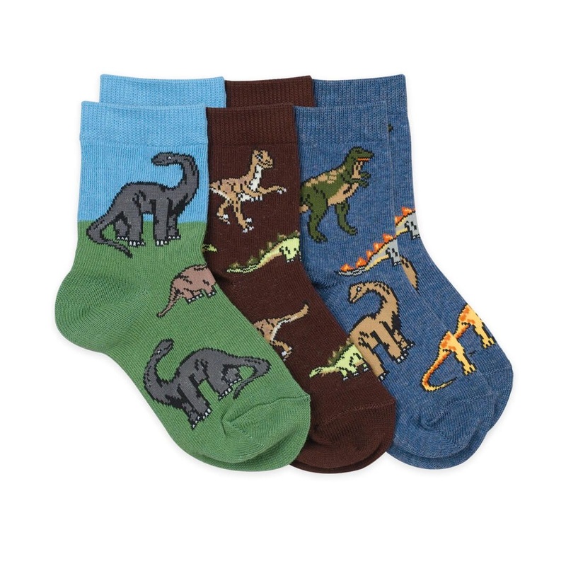 Dinosaur Pattern Crew Socks - 1113