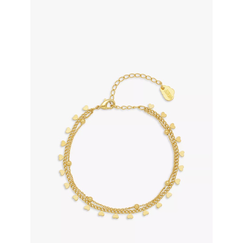 Estella Bartlett Gold-Plated Double Bracelet - Heart/Ball