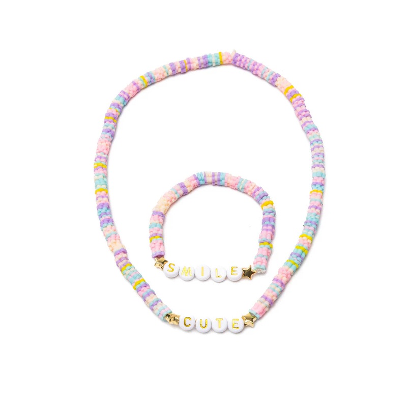 Great Pretenders Cute Smile Necklace and Bracelet Set
