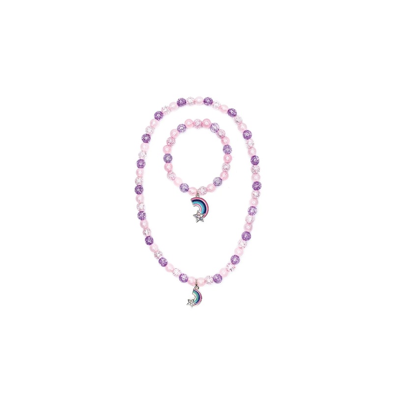Great Pretenders Rainbow Necklace and Bracelet Set