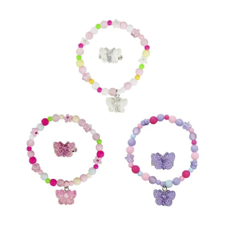 Great Pretenders Sparkle Butterfly Bracelet & Ring Set