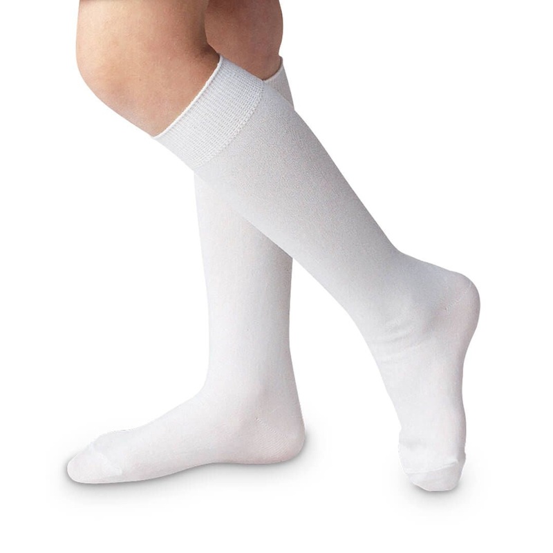 Jefferies Socks Classic White Nylon Knee High Socks