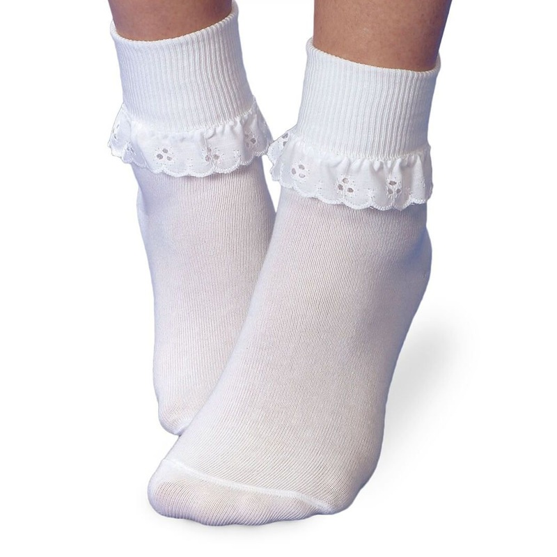 Jefferies Socks Eyelet Lace Turn Cuff Socks - 1 Pair