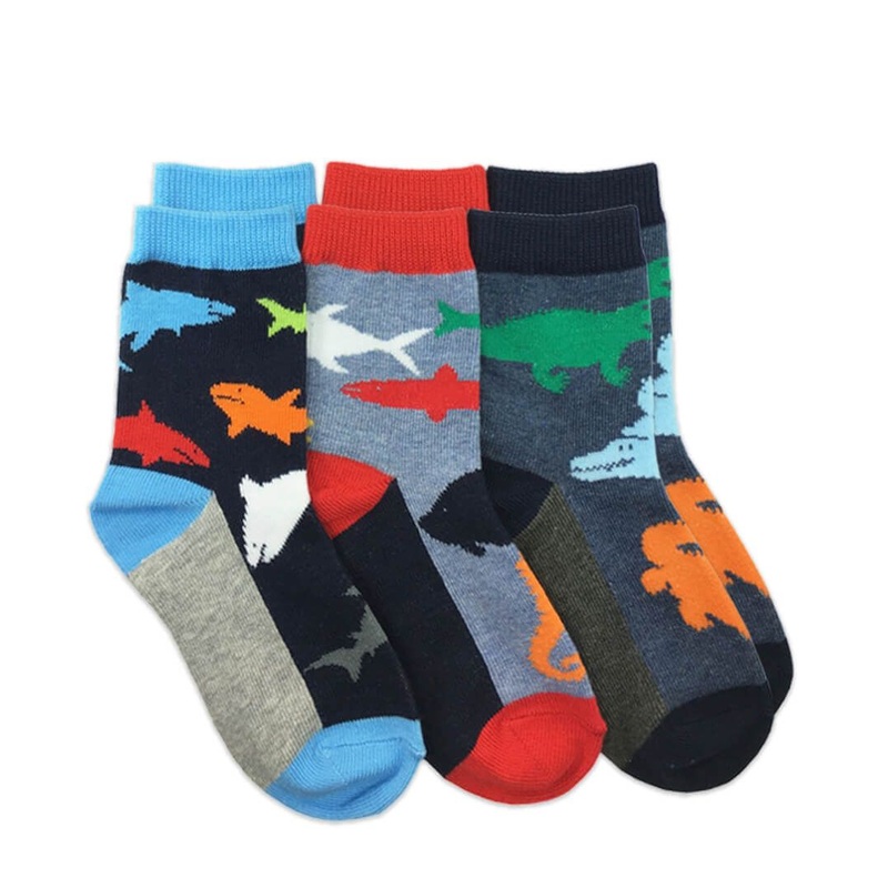 Sharks Red & Grey Single Pair Socks
