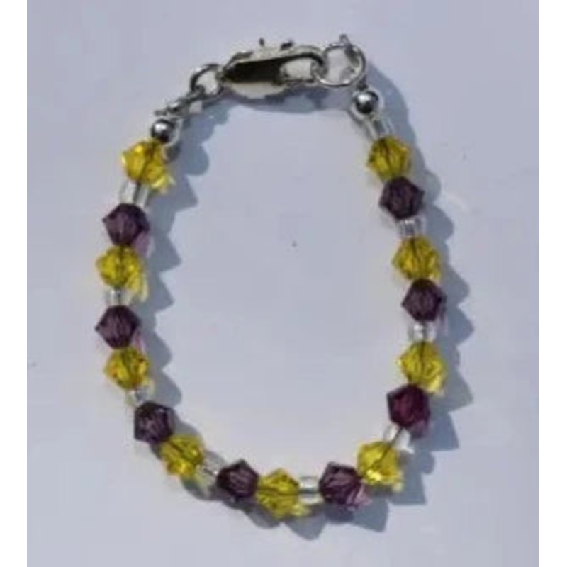 Zsa Zsa & Lolli Collegiate Bracelet - Purple/Gold