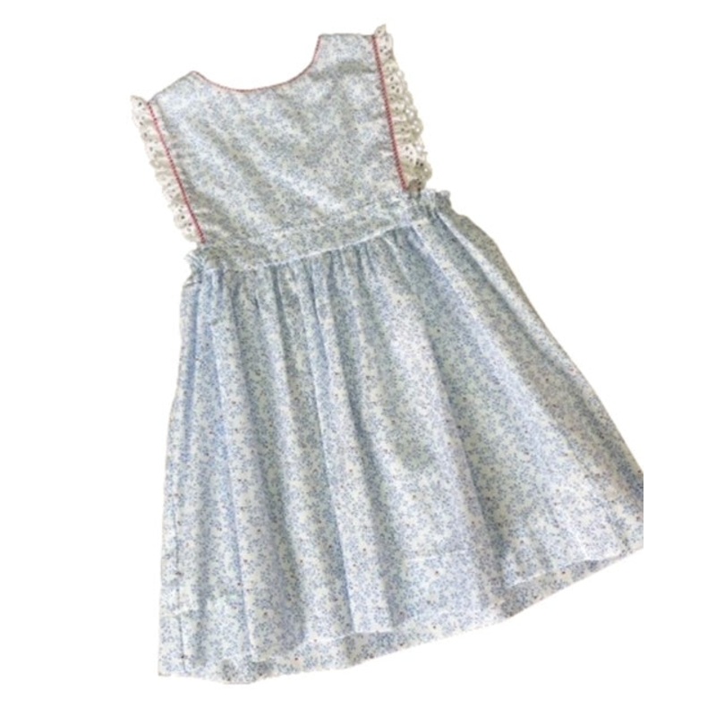 Anvy Kids Blue Vine Elizabeth Pinafore Dress