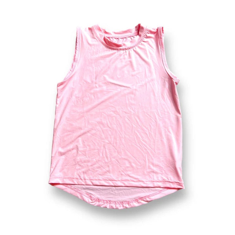 Belle Cher Athletic Pink High Low Tank Top