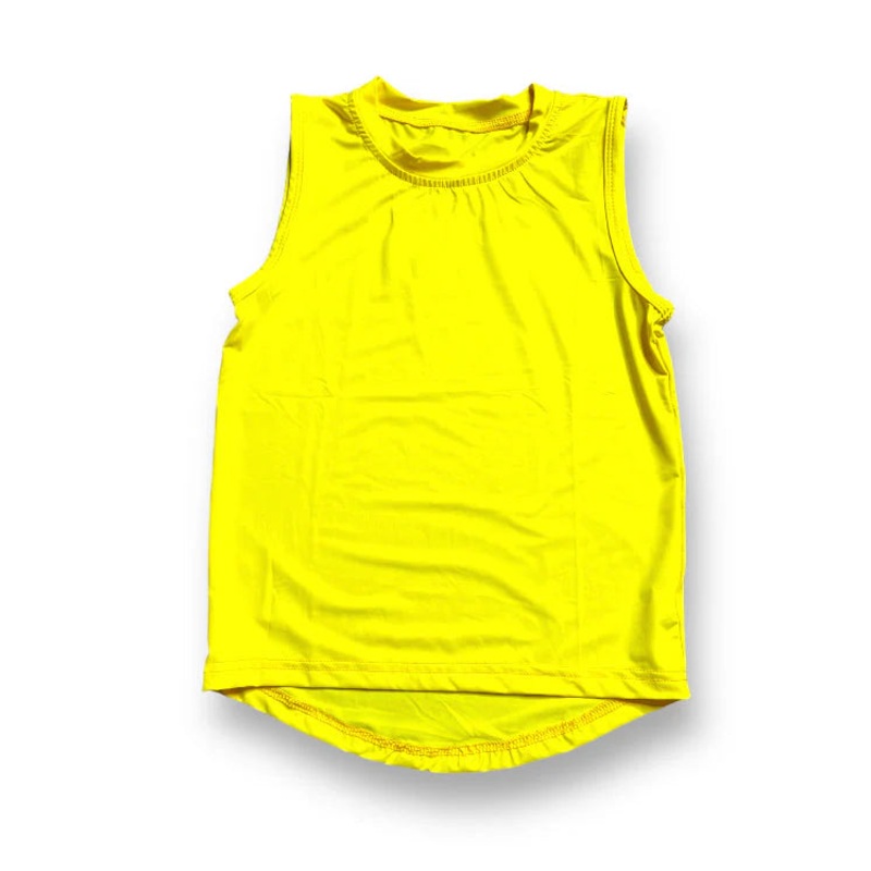 Belle Cher Athletic Yellow High Low Tank Top