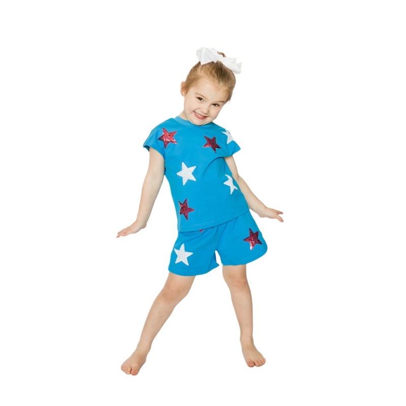 Belle Cher Stars Sequin Set - Red White & Blue