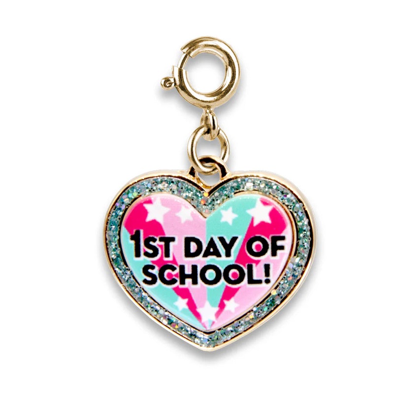 CHARM IT! Gold Glitter First Day of School Charm