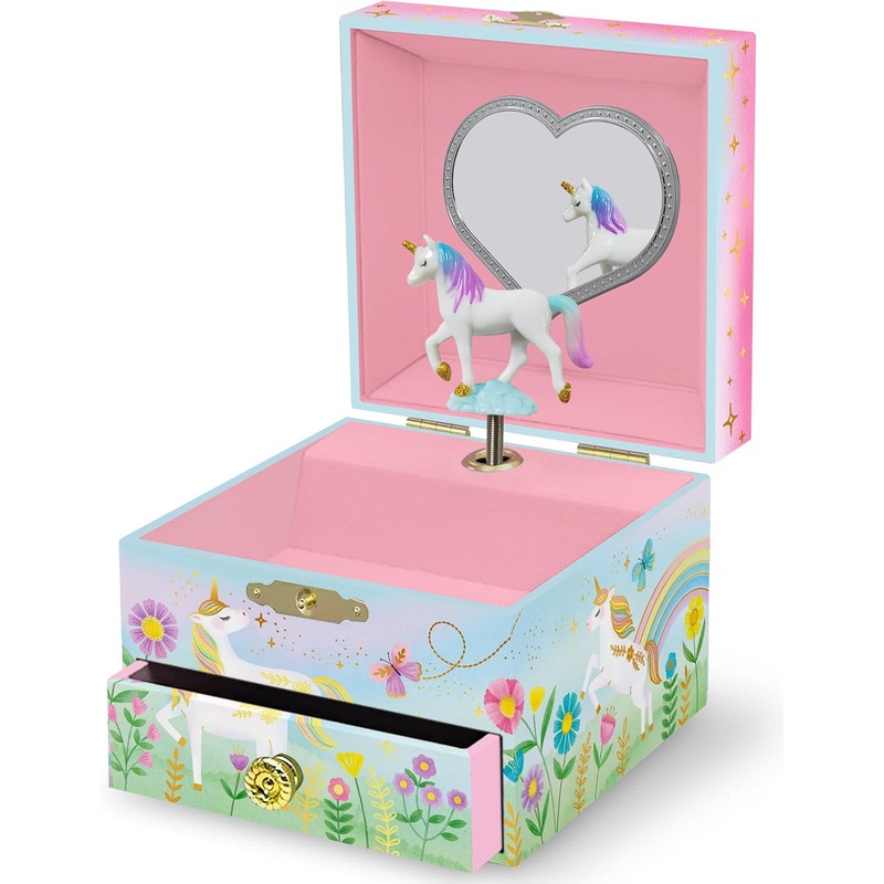 Floral Unicorn Musical Jewelry Box - Mini