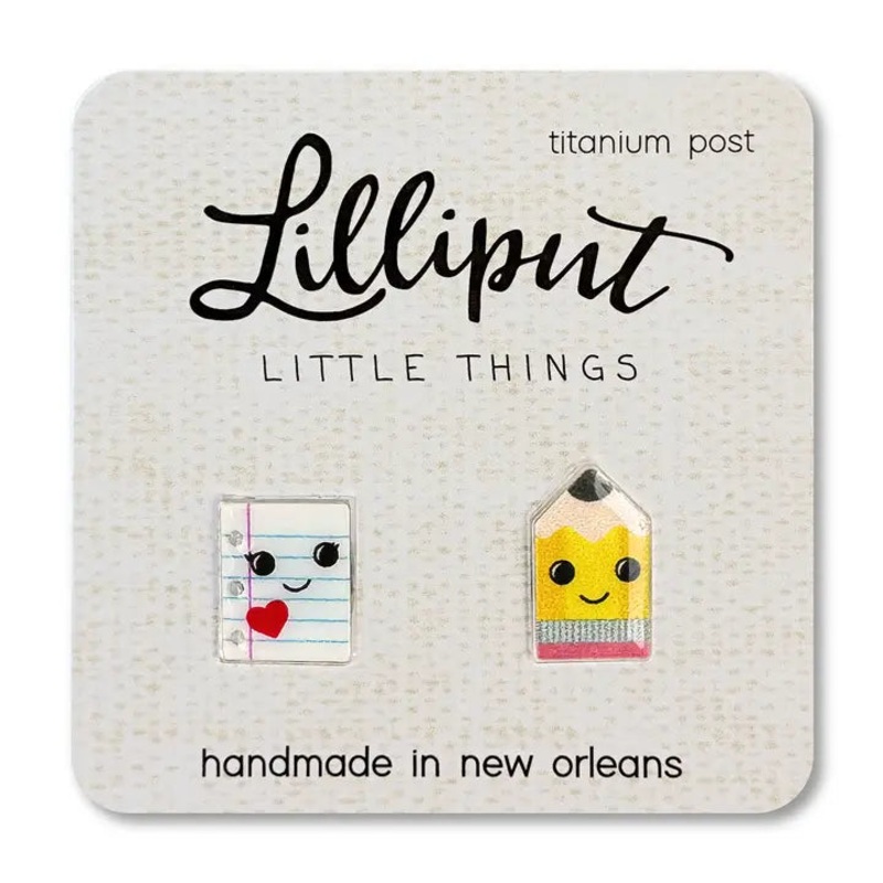 Lilliput Little Things Earrings - Paper and Pencil Earrings