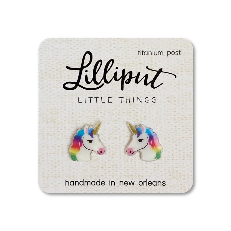 Lilliput Little Things Earrings - Rainbow Unicorn