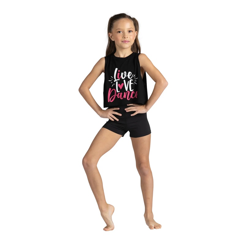 Live Love Dance Crop Tee