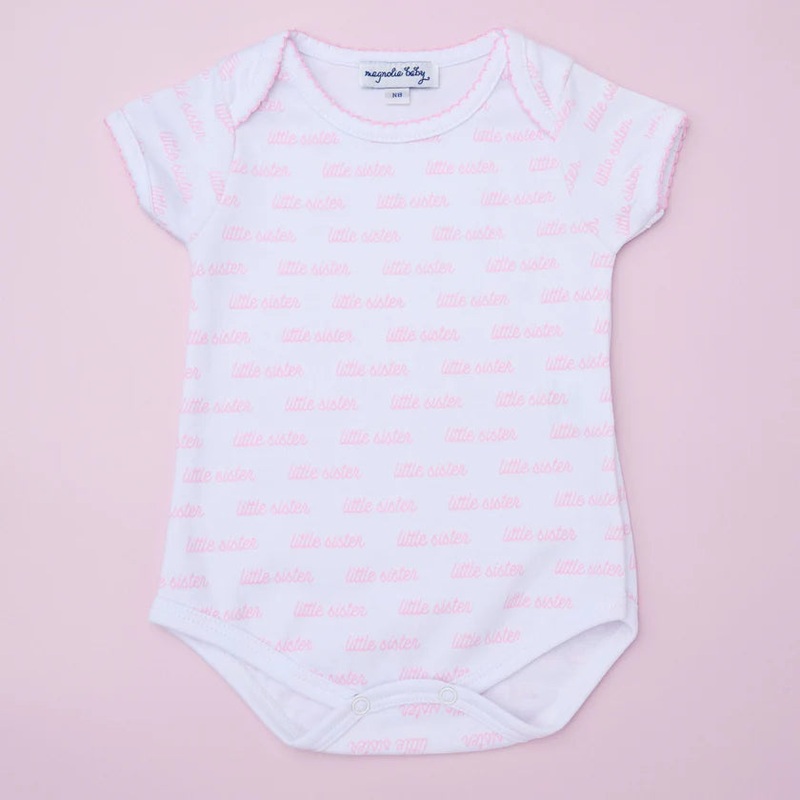 Magnolia Baby Little Sister Pink Printed Bodysuit