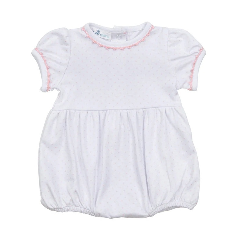 Magnolia Baby Mini Dots Pink Short Sleeve Girl Bubble