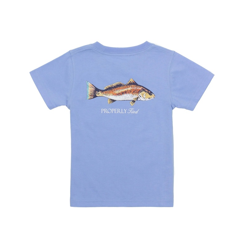 Properly Tied Redfish S/S Tee - Light Blue