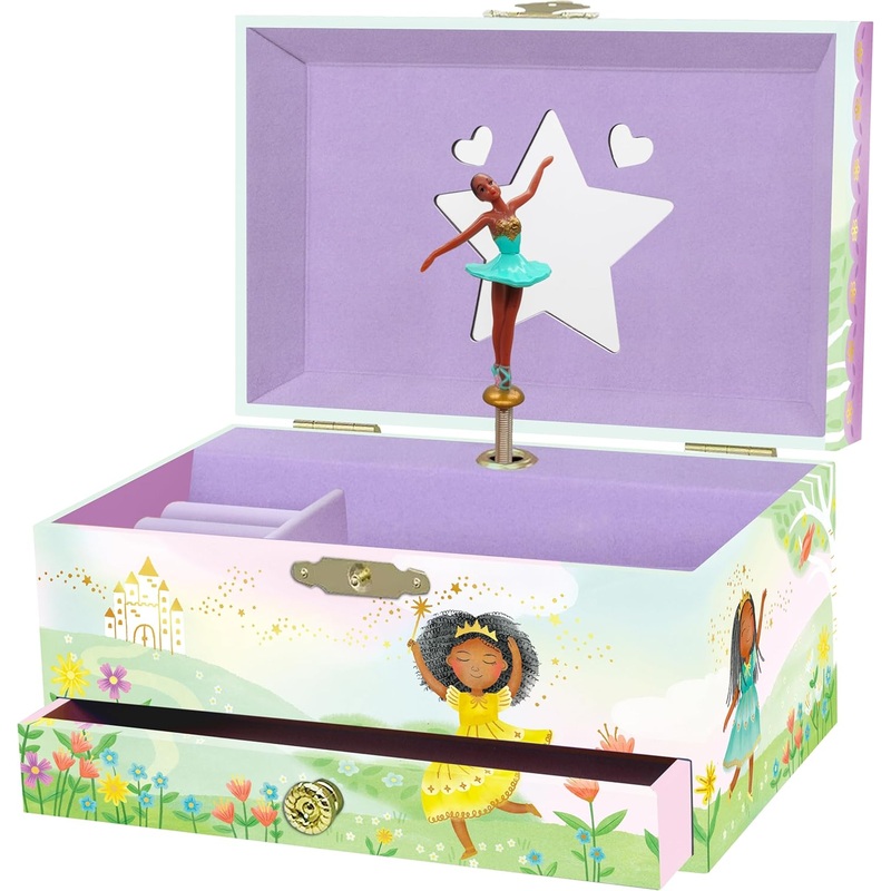 Queen in Training Ballerina Musical Jewelry Box - Single Drawer