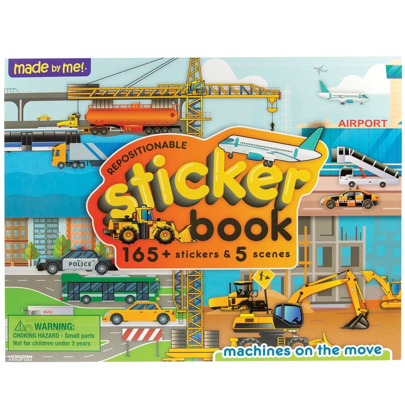 Repositionable Sticker Book - Machines on the Move