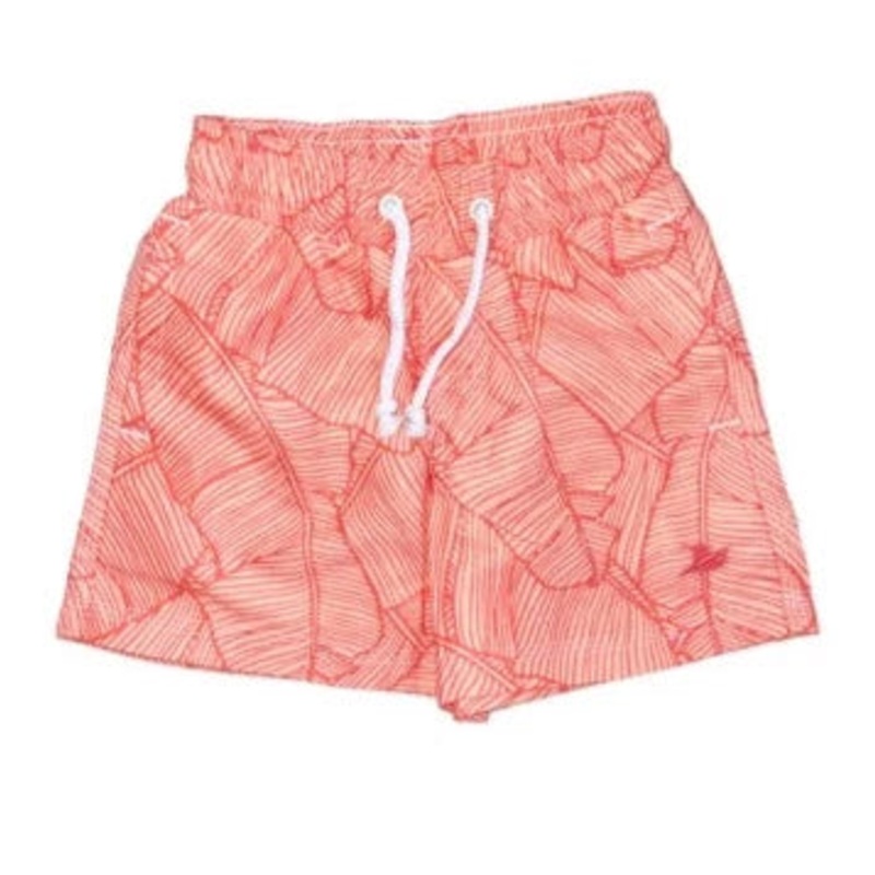 Southbound Swim Trunks - Tropical Persimmon Leaves