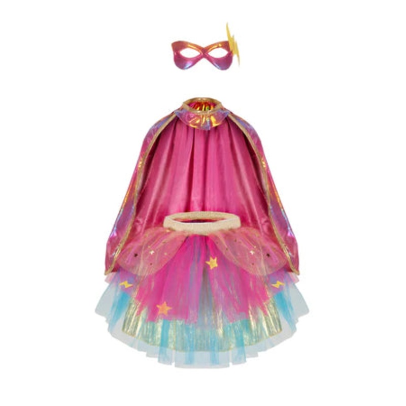 Super Duper Tutu/Cape/Mask Set - Pink/Gold