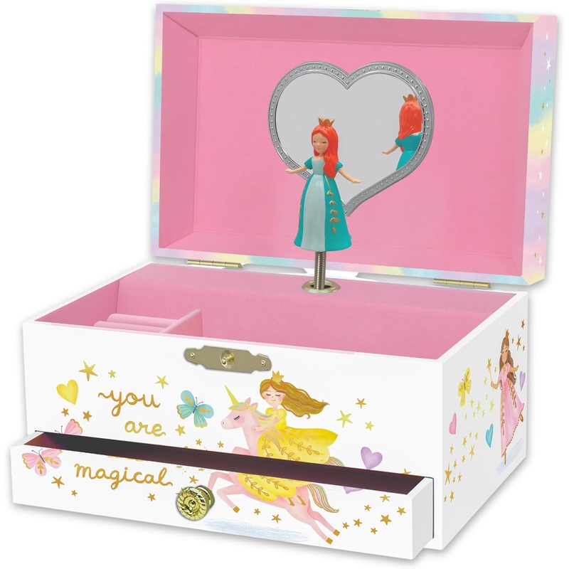 The Perfect Princess Ballerina Musical Jewelry Box - Single Drawer
