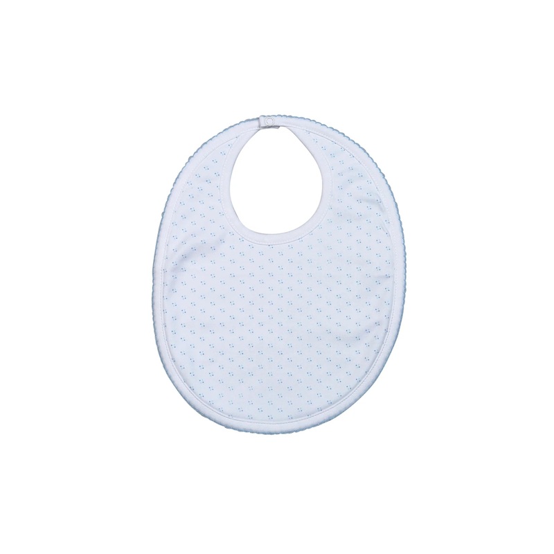 Baby Loren Blue Dots Pima Bib