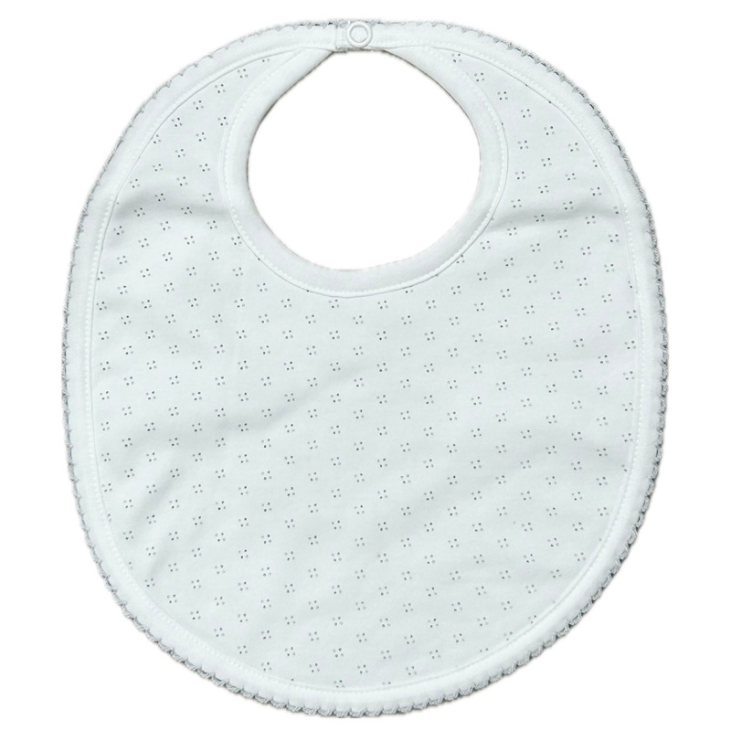 Baby Loren Pima Grey Dot Bib
