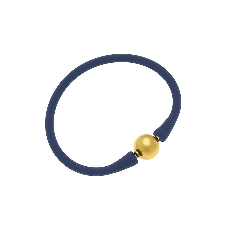 Bali 24K Gold Plated Ball Bead Silicone Children's Bracelet