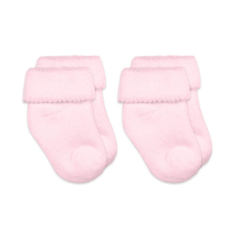 Jefferies Socks Terry Turn Cuff Bootie Socks 2 Pair Pack - Newborn