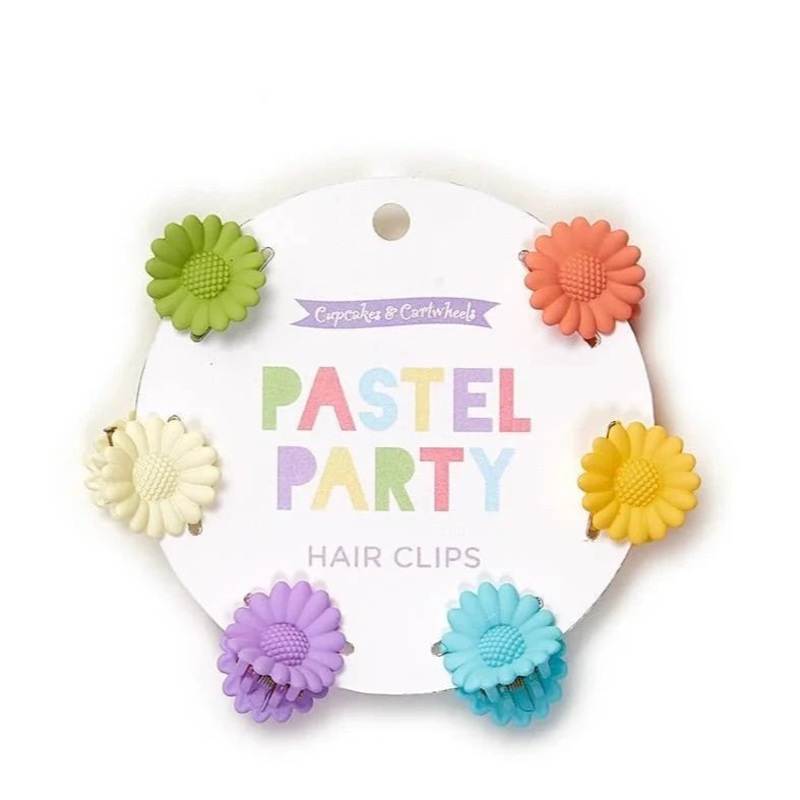 Pretty Pastels Mini Hair Clips - Daisies
