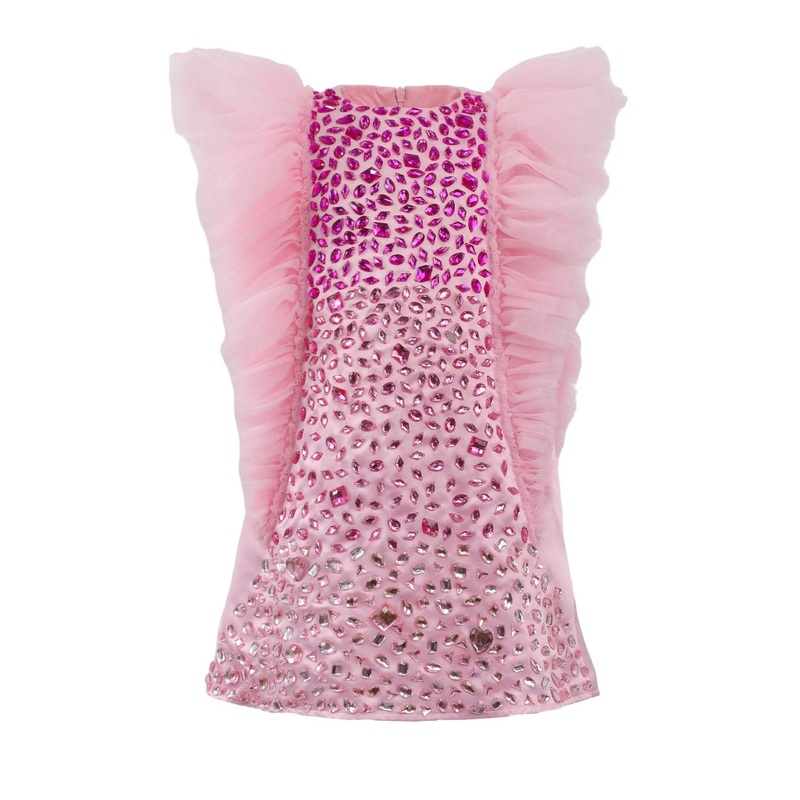 Lola and the Boys Pink Bejeweled Dress