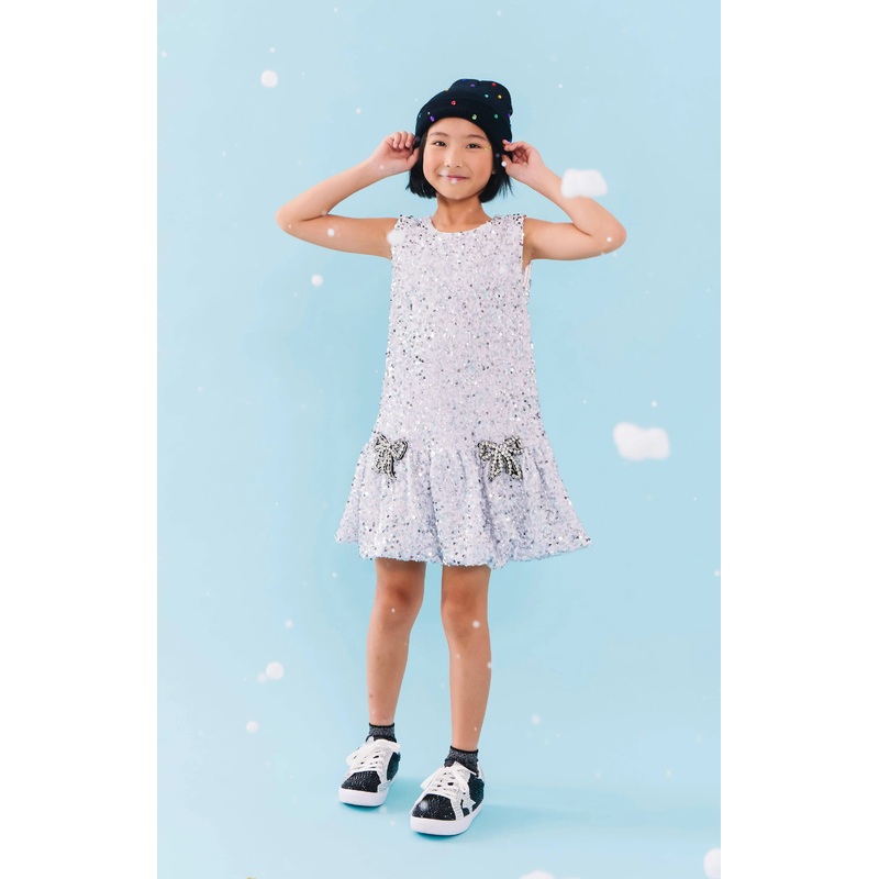 Lola and the Boys Shimmer Bow Party Dress
