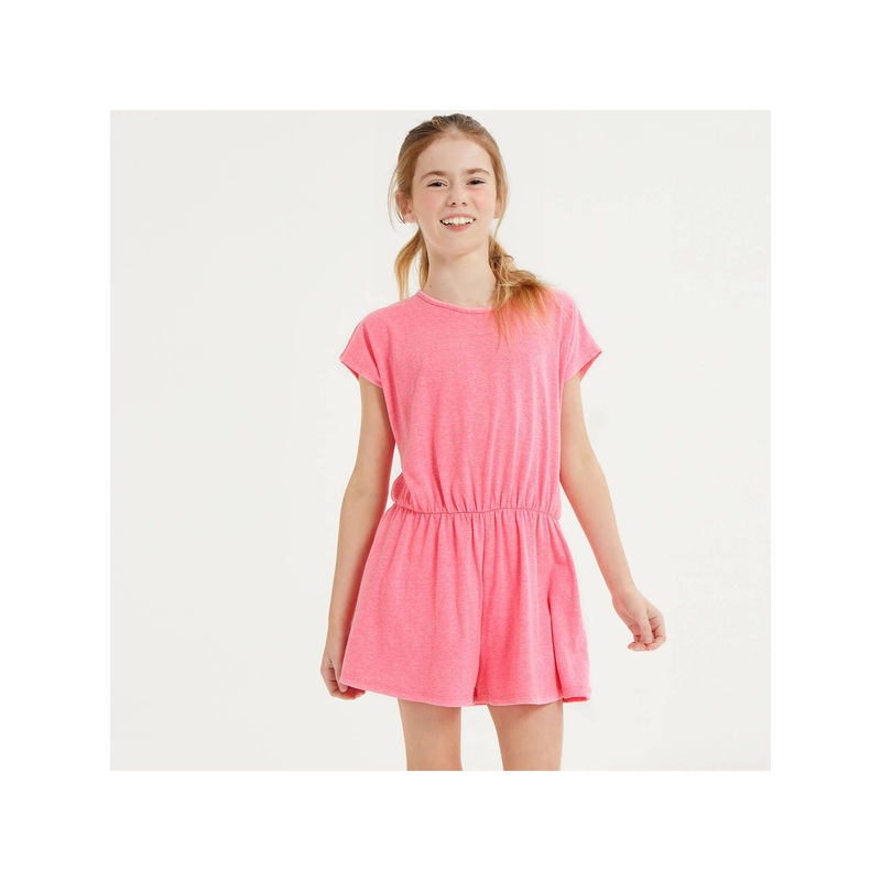 Pink Back Button Skort Romper