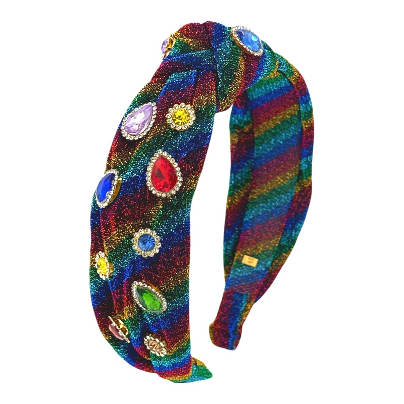 Bari Lynn Glitter Knot Jeweled Headband
