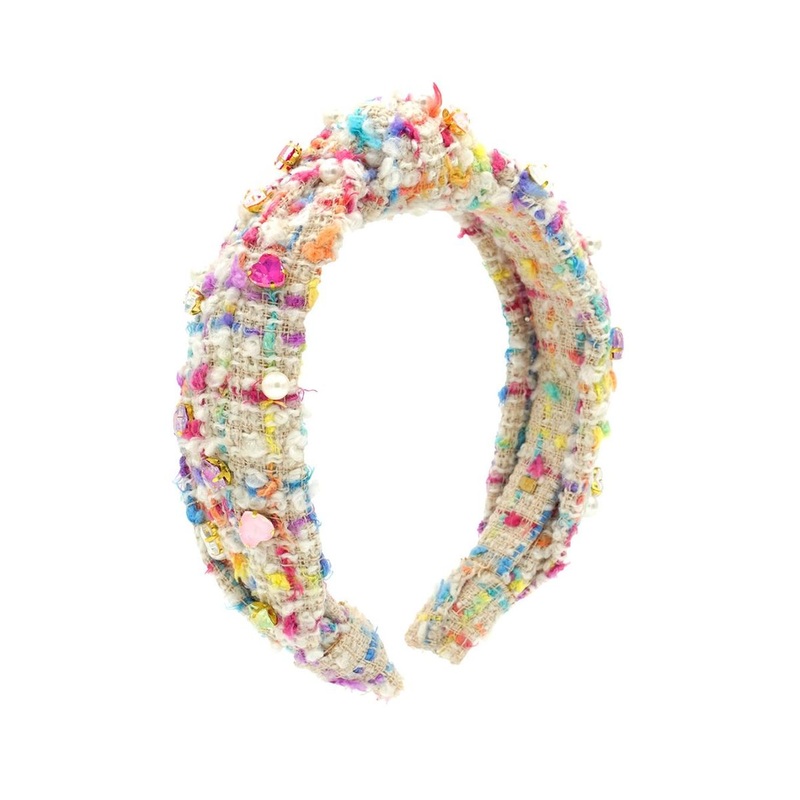 Bari Lynn Jeweled Hearts and Star Knot Headband