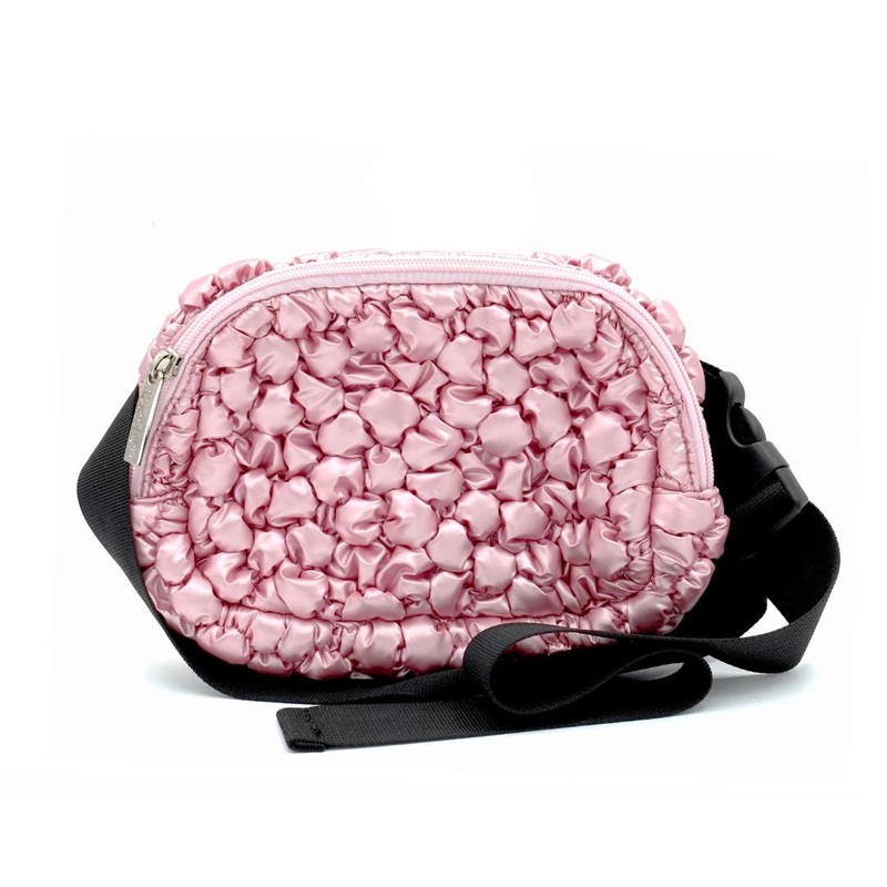 Bari Lynn Pink Popcorn Adjustable Waist Bag