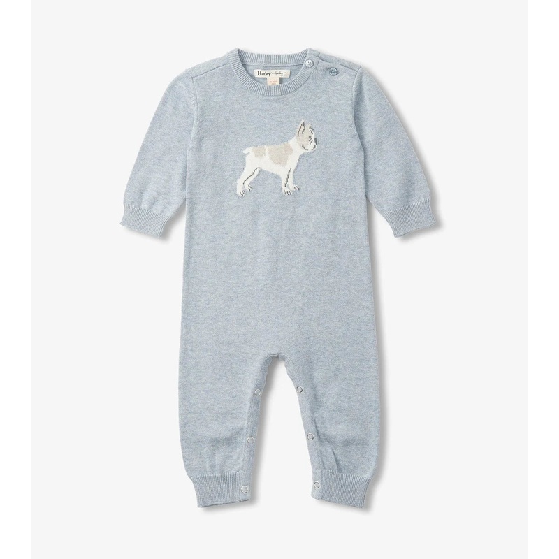 Little Bulldog Knit Sweater Romper