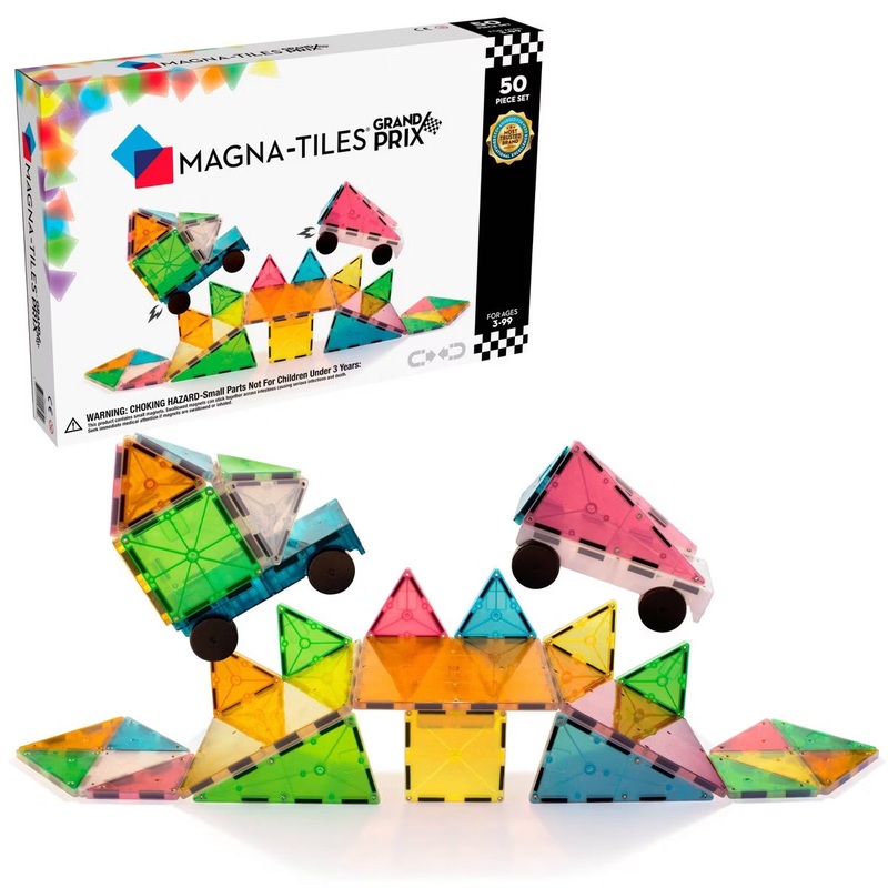 Magna-Tiles Grand Prix Frost 50 Piece Set