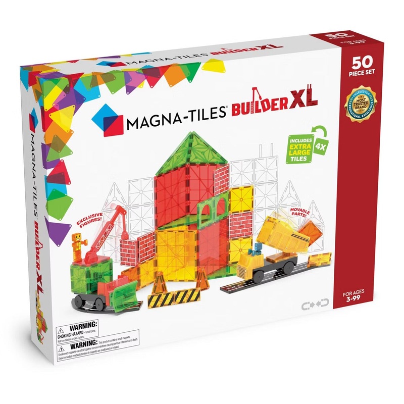 Magna-Tiles XL Builder Trucks 50 Piece Set