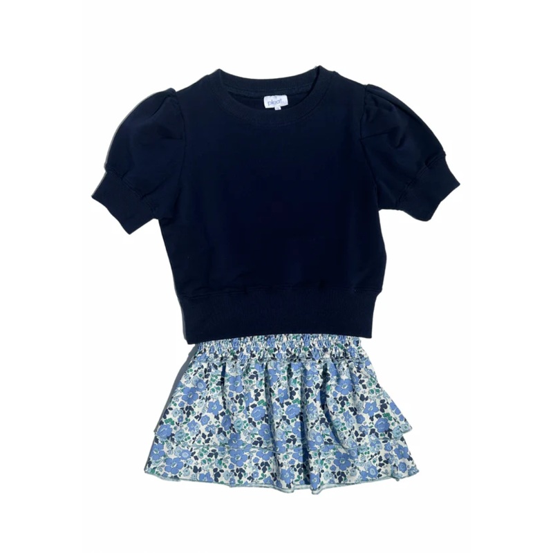 Pleat Collection Navy Riley Sweatshirt