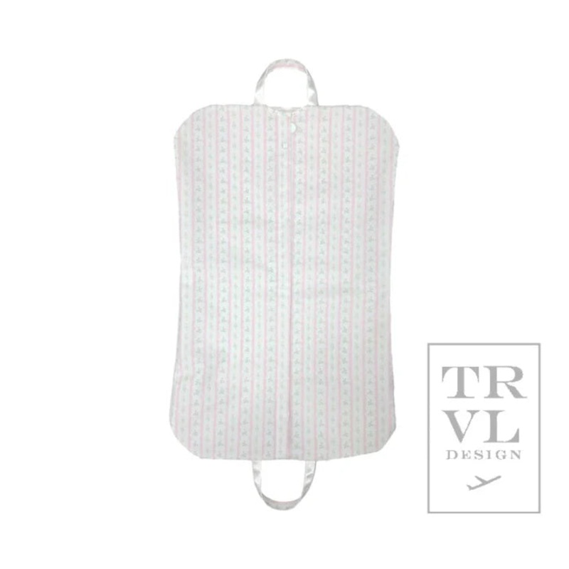 TRVL Garment Bag - Ribbon Floral Pink