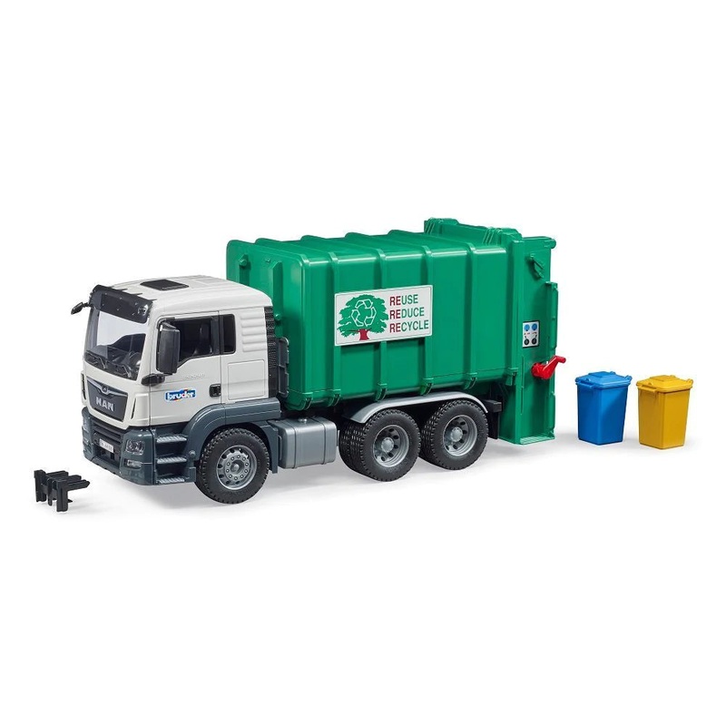 Bruder MAN TGS Rear Loading Garbage Truck - Green