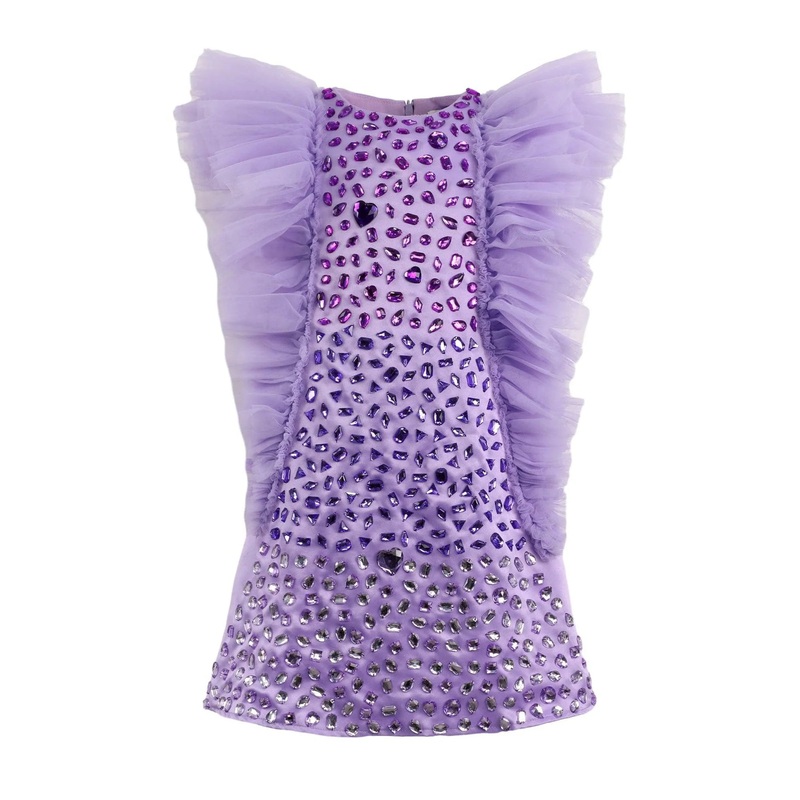 Lola and the Boys Lavender Haze Gem Dress