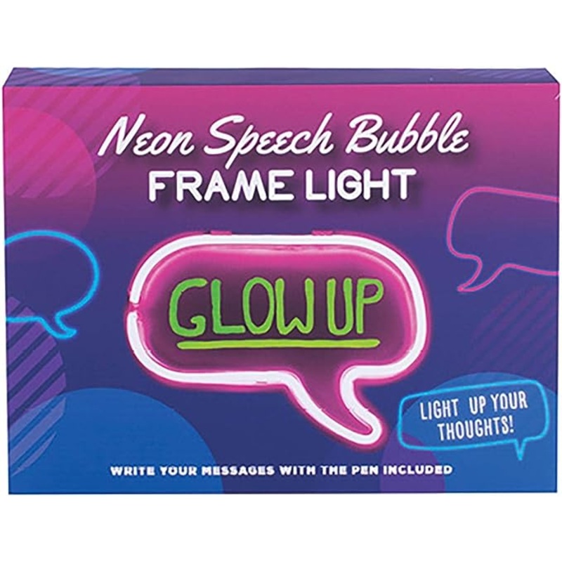Neon Speech Bubble Message Light Frame